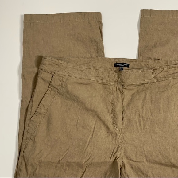 Eileen Fisher Linen Blend Straight Leg Trousers - Picture 6 of 16
